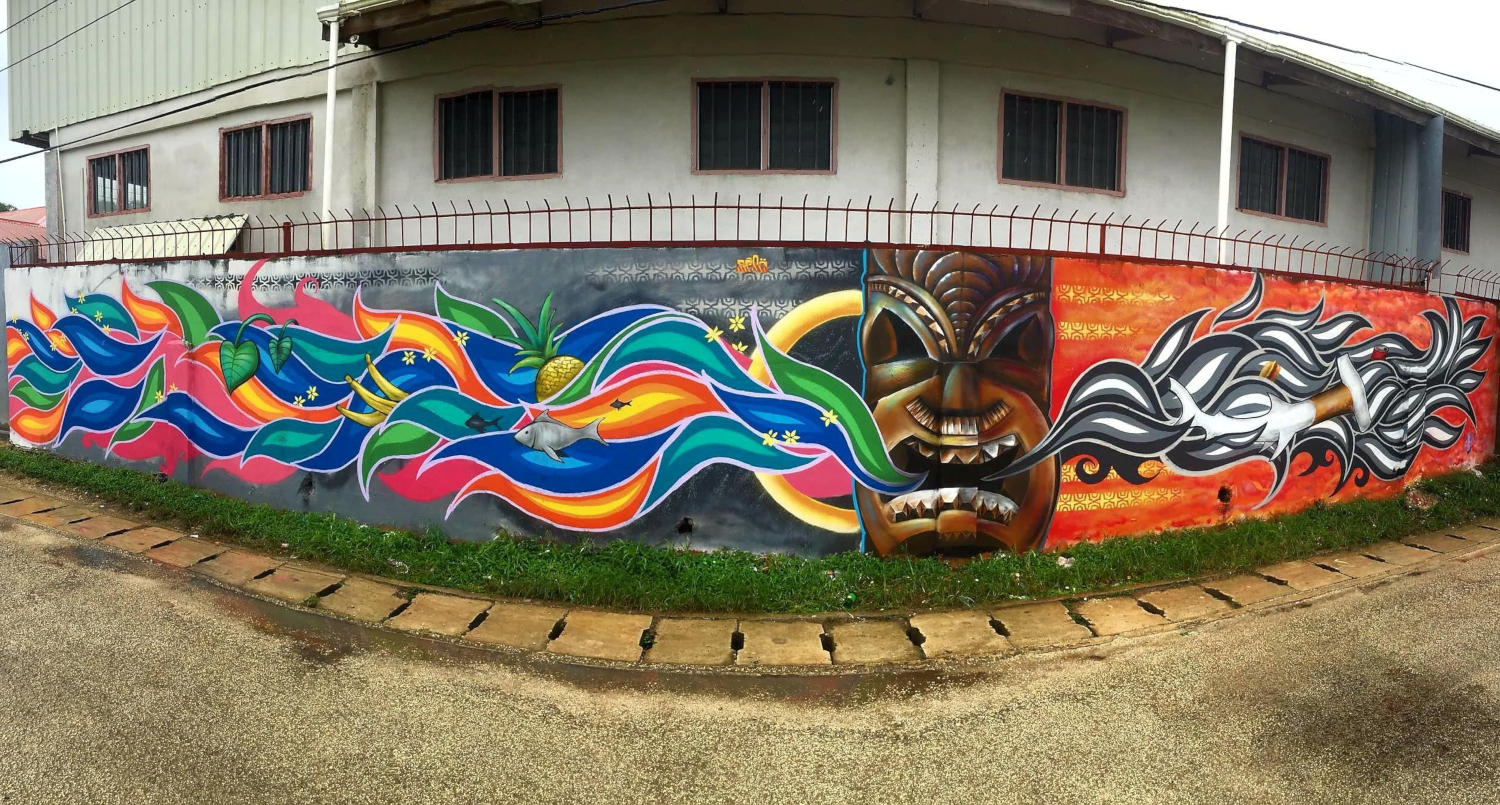 FREEDOM IS A CHOICE - Mural painted by youth from Tonga